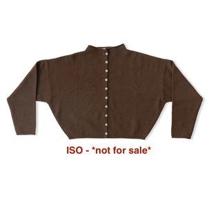 ISO James Street Co - Shrunken Peri Cardigan (Cocoa/Brown) L or XL